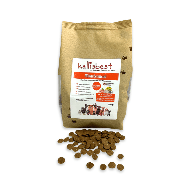 Hühnchenmenü medium Kroketten für Hunde - Kallisbest