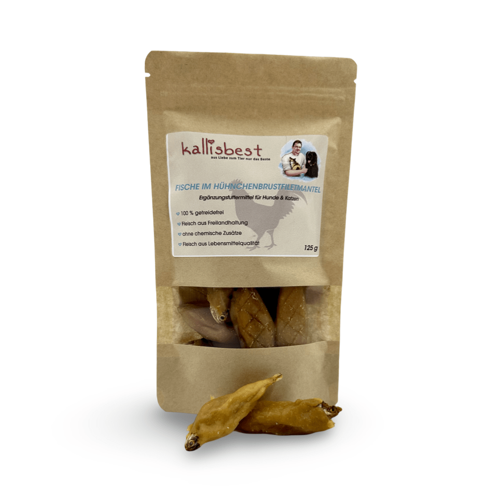 Fische im Hühnerbrustfiletmantel für Hunde und Katzen - Kallisbest