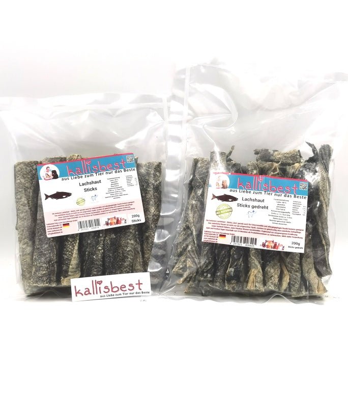 NEU Lachshaut, Sticks & gedreht 100% Lachs - Kallisbest