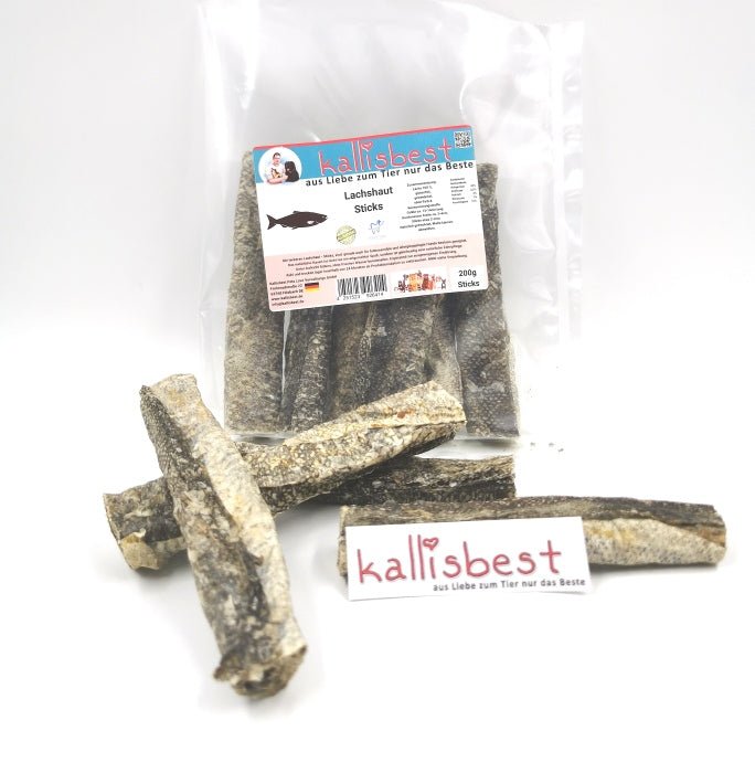 NEU Lachshaut, Sticks & gedreht 100% Lachs - Kallisbest