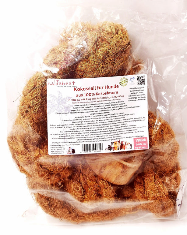 Kokosseil für Hunde Größe S - XL mit & ohne Kaffeeholz - Kallisbest