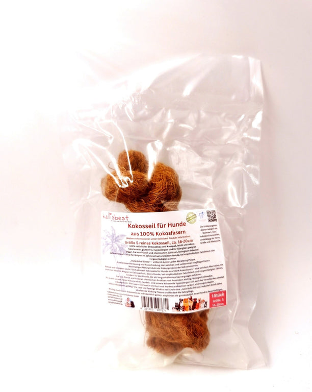 Kokosseil für Hunde Größe S - XL mit & ohne Kaffeeholz - Kallisbest