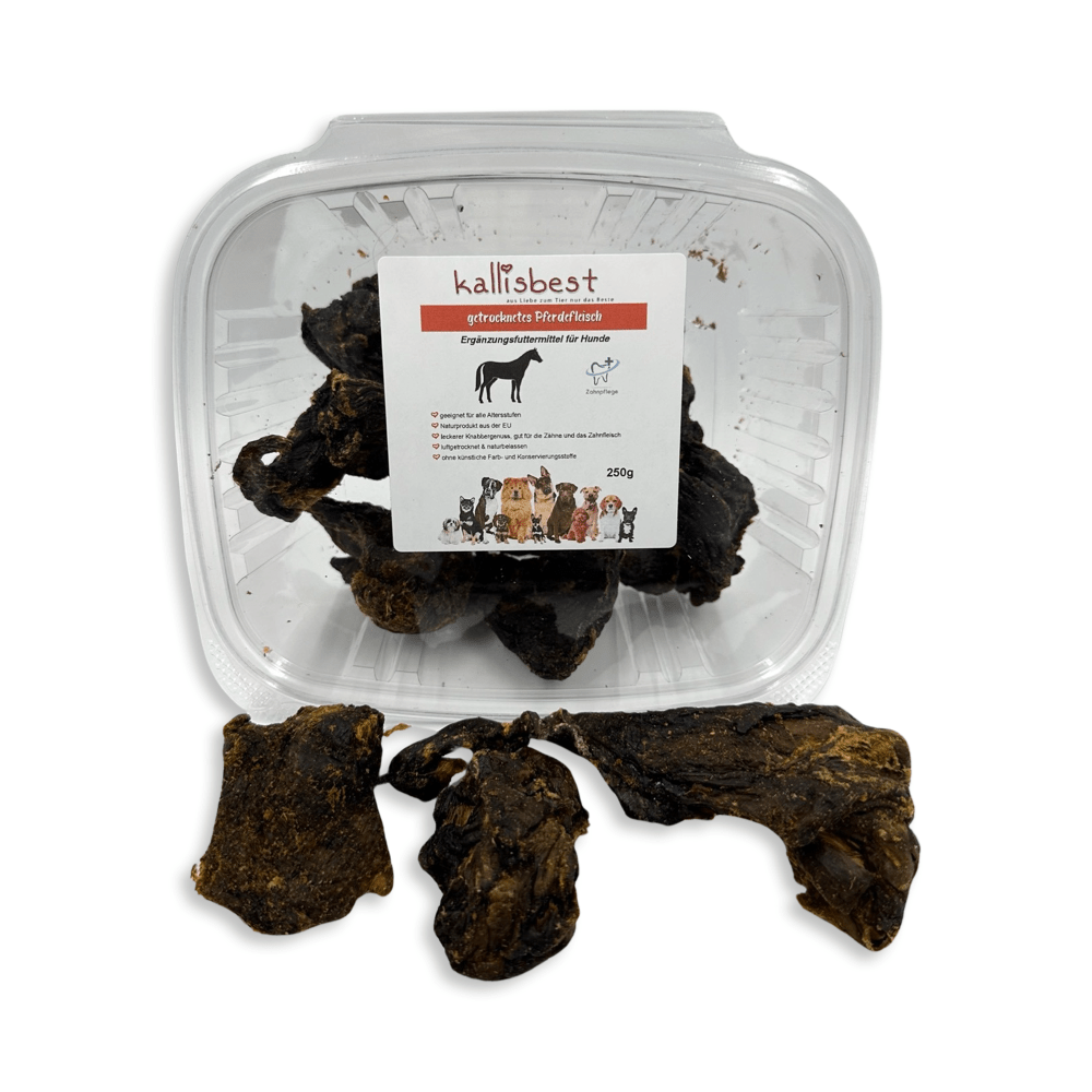 Pferdefleisch , schonend im Ofen getrocknet, Naturprodukt EU - Kallisbest