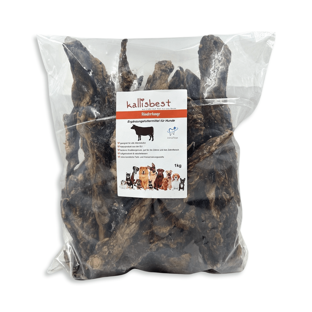 Rinderlungen Stücke / Streifen, für Hunde, im Ofen schonend getrocknet - Kallisbest