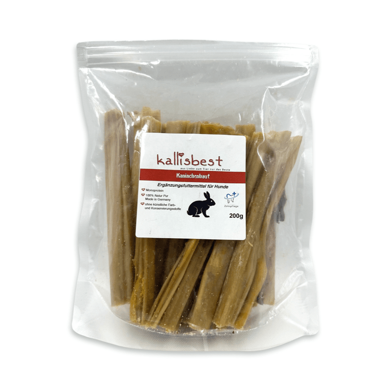 Kaninchenhautstangen, mit und ohne Fell - Kallisbest