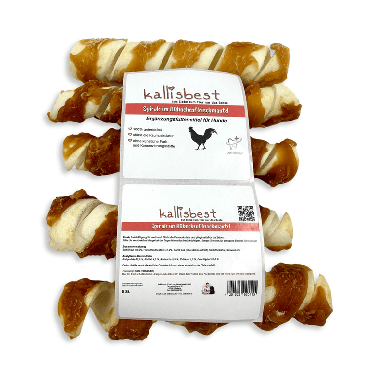 Spirale im Hühnchenfleischmantel ca: 15 cm - Kallisbest