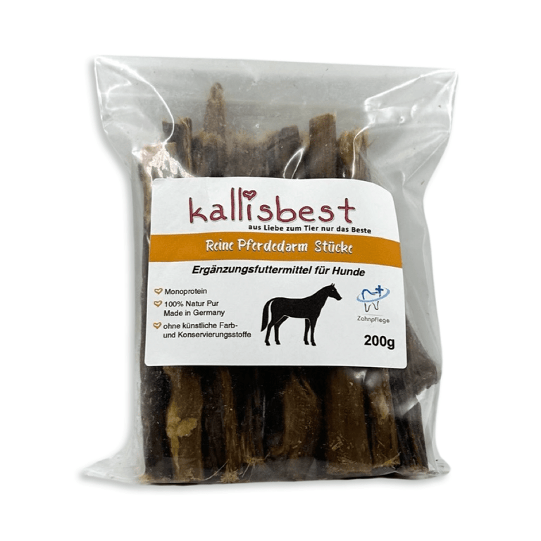 Reine Pferdedarm Stücke schonend im Ofen getrocknet - Kallisbest