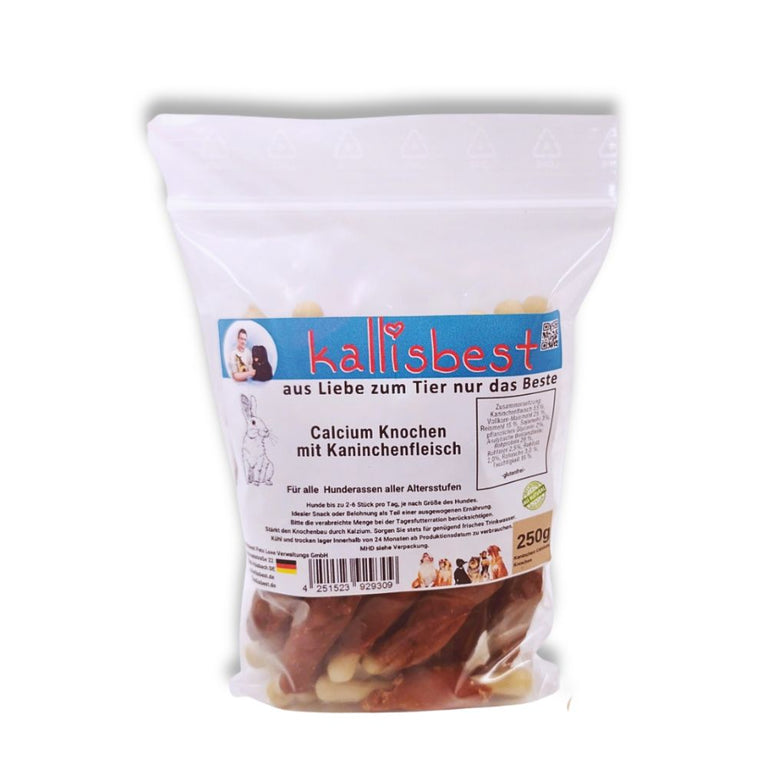 Calcium Knochen im Kaninchenfleischmantel