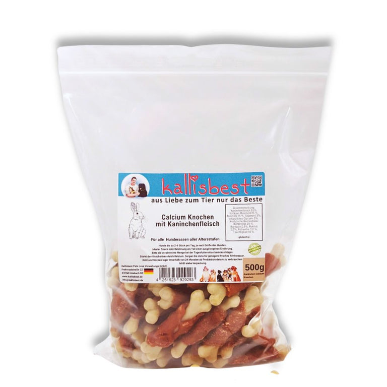 Calcium Knochen im Kaninchenfleischmantel