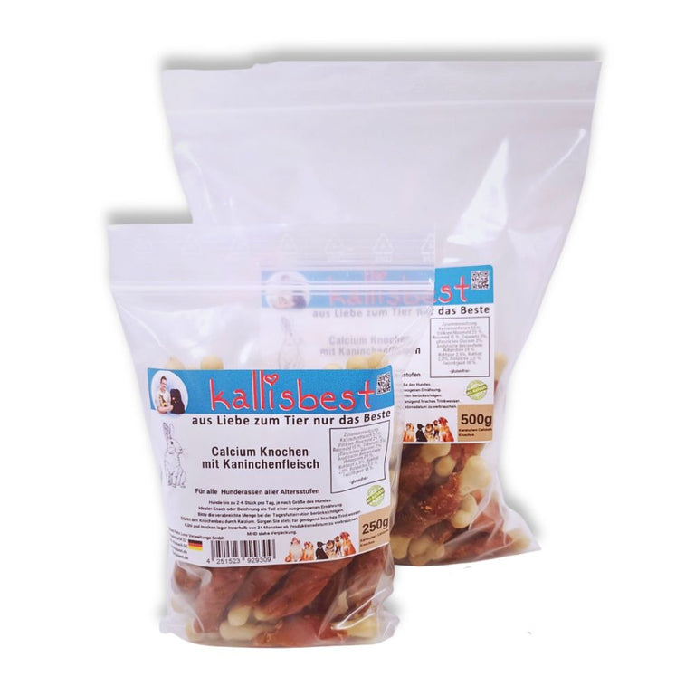 Calcium Knochen im Kaninchenfleischmantel