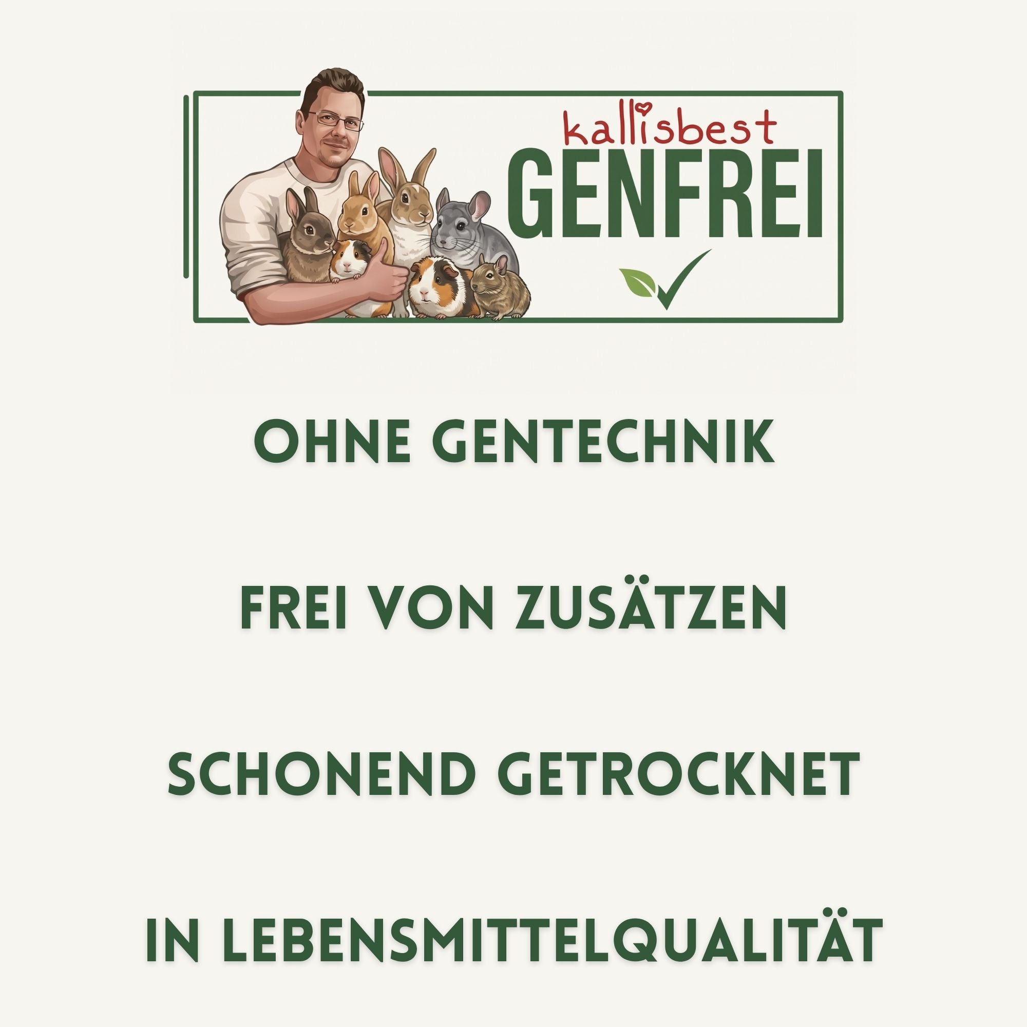 Knabber-Pressling für Kaninchen & Meerschweinchen – Genfrei, melassefrei | Kallisbest