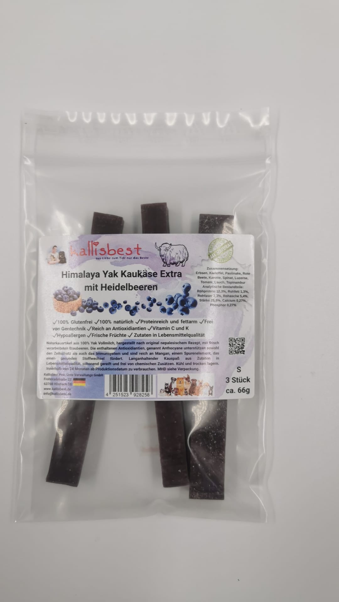 Himalaya Yak Kaukäse Extra mit Blaubeeren für Hunde - Kallisbest