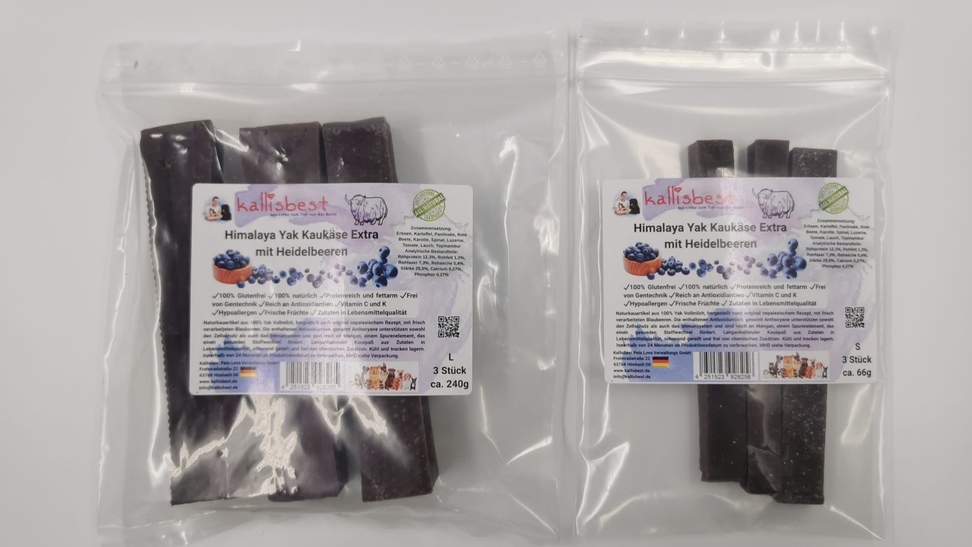 Himalaya Yak Kaukäse Extra mit Blaubeeren für Hunde - Kallisbest