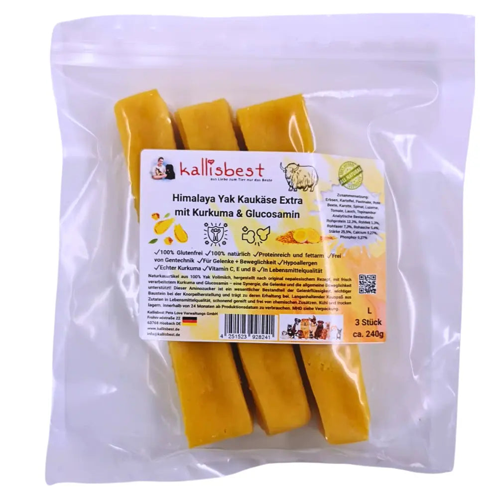 Himalaya Yak Kaukäse Extra mit Kurkuma und Glucosamin für Hunde Kallisbest