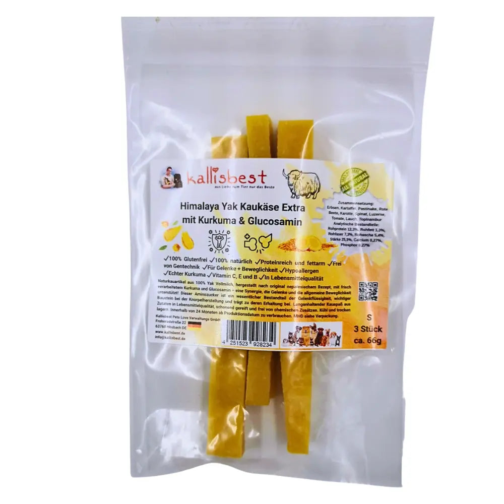 Himalaya Yak Kaukäse Extra mit Kurkuma und Glucosamin für Hunde Kallisbest