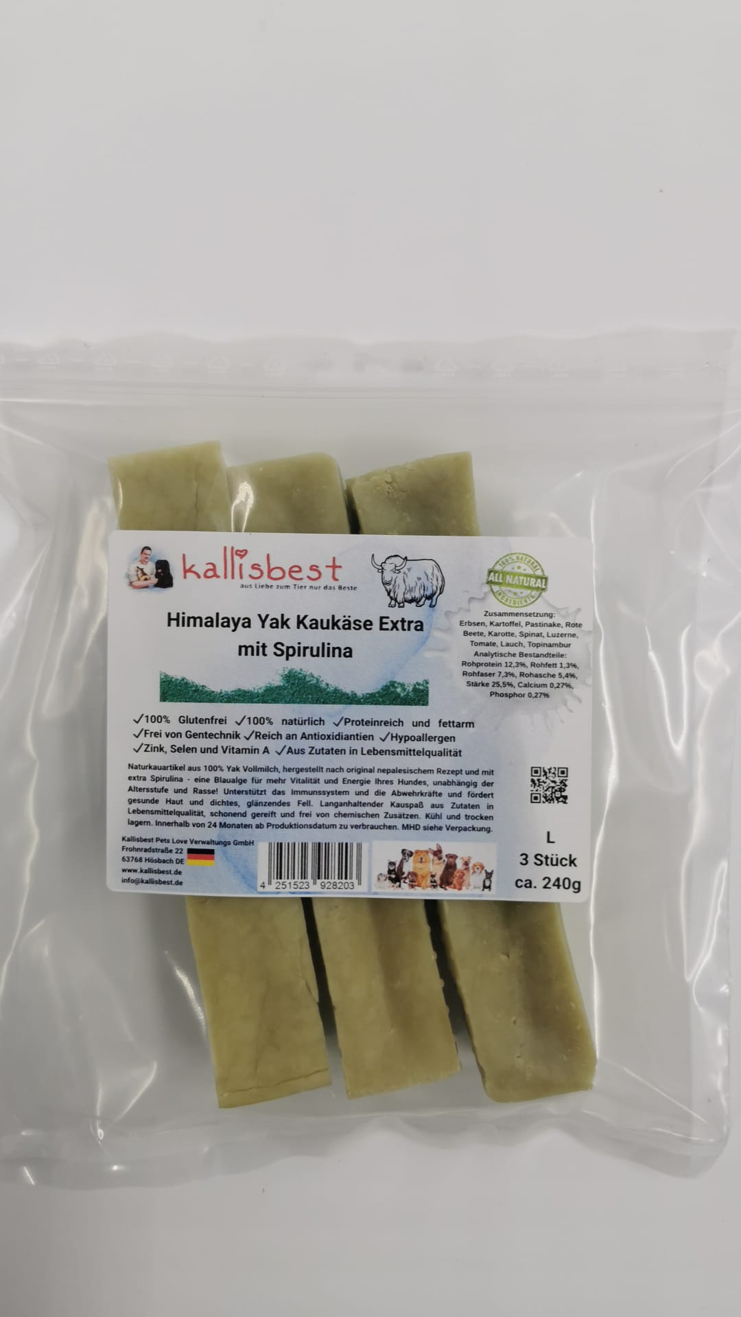 Himalaya Yak Kaukäse Extra mit Spirulina für Hunde - Kallisbest