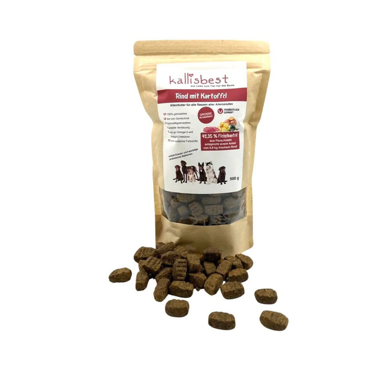 Probierpaket Hund große Kroketten/ Zahnpflegekroketten 4 + 1 Gratis á 500g + 200g 