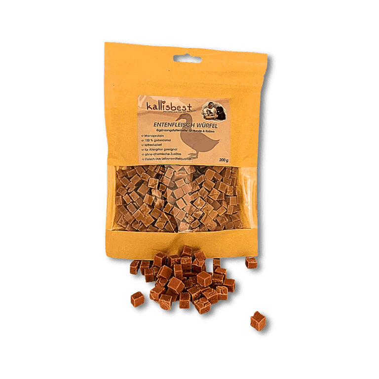 Fleischwürfel Mix Vorteilspack für Hunde und Katzen, insgesamt 14 Artikel in verschiedenen Sorten - Kallisbest