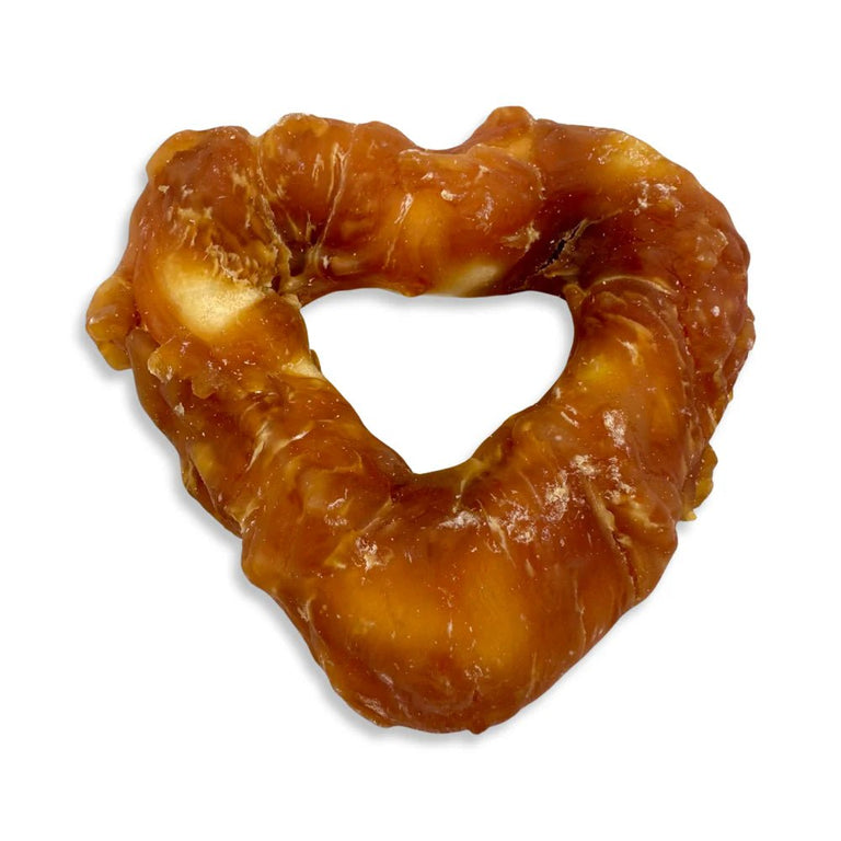 Herz im Hühnchen - und Entenfleischmantel S für Hunde im Sorten - Mix Sparpack 4x 5 Stück - Kallisbest