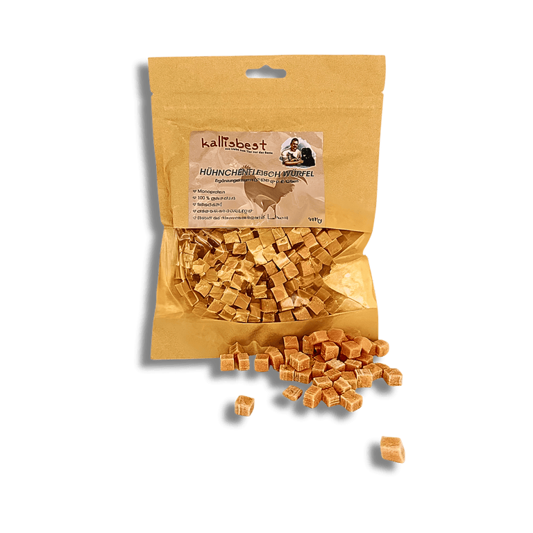 Fleischwürfel Mix Vorteilspack für Hunde und Katzen, insgesamt 14 Artikel in verschiedenen Sorten - Kallisbest