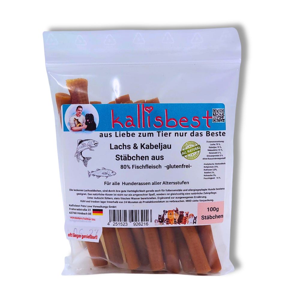 NEU  Lachs & Kabeljau Stäbchen aus Frischem Fleisch