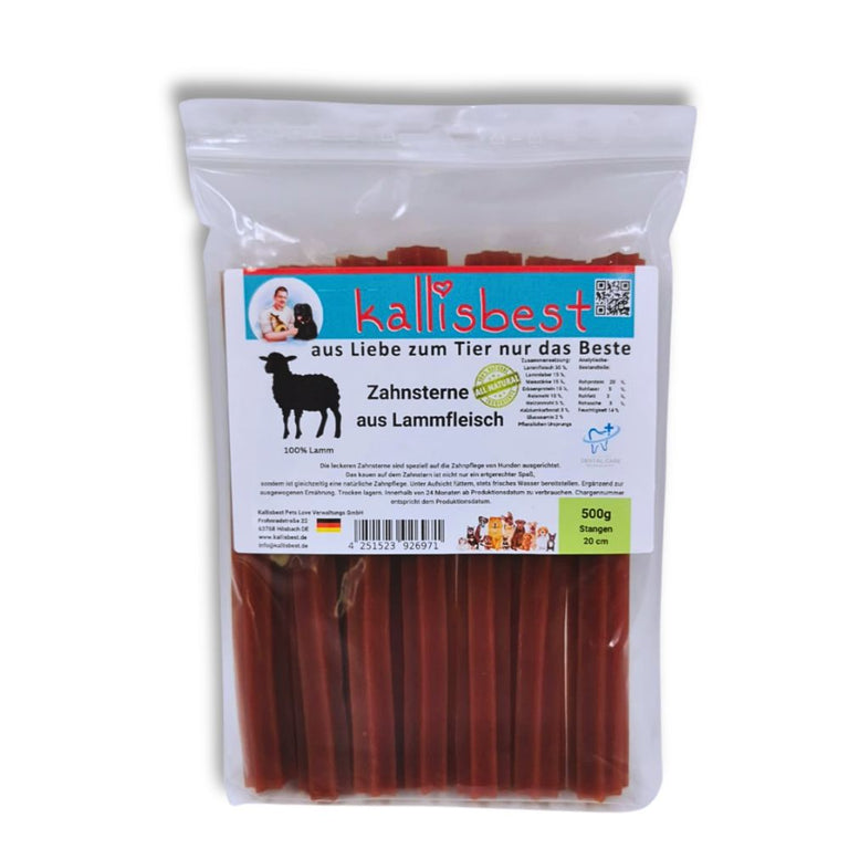 Zahnpflege-Sterne aus Lammfleisch für Hunde, sternförmig