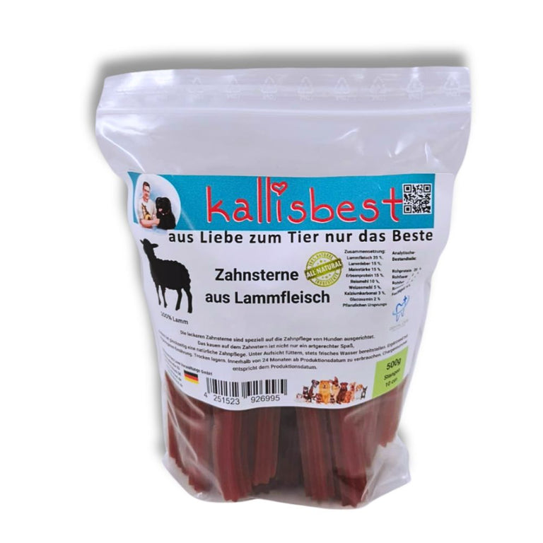 Zahnpflege-Sterne aus Lammfleisch für Hunde, sternförmig