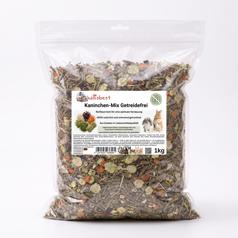 Kaninchenfutter getreidefrei – Kaninchen-Mix