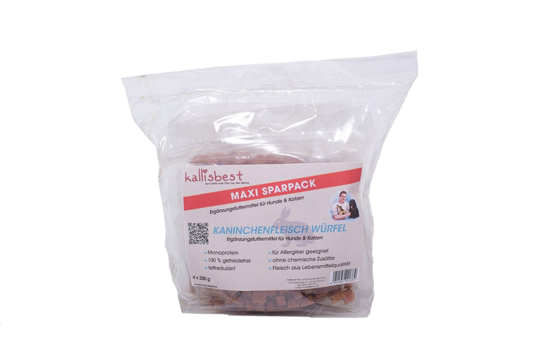 Kaninchenfleischwürfel Soft, Getreidefrei Multipack Trainees Snack - Kallisbest