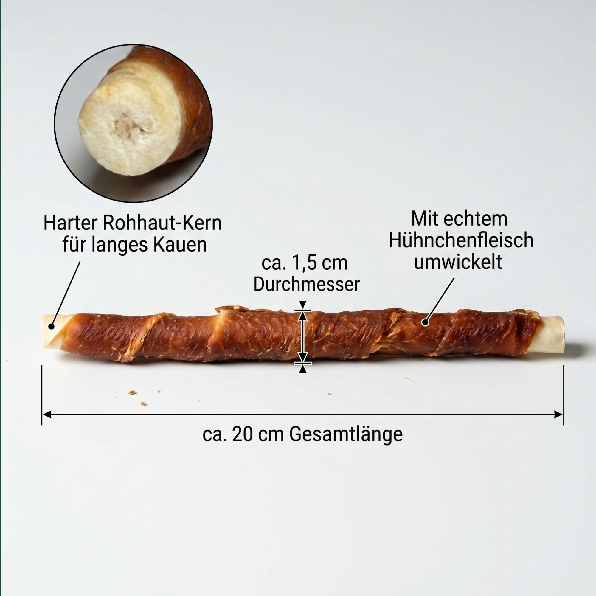 Chewing sticks in chicken meat coating MAXI 300g