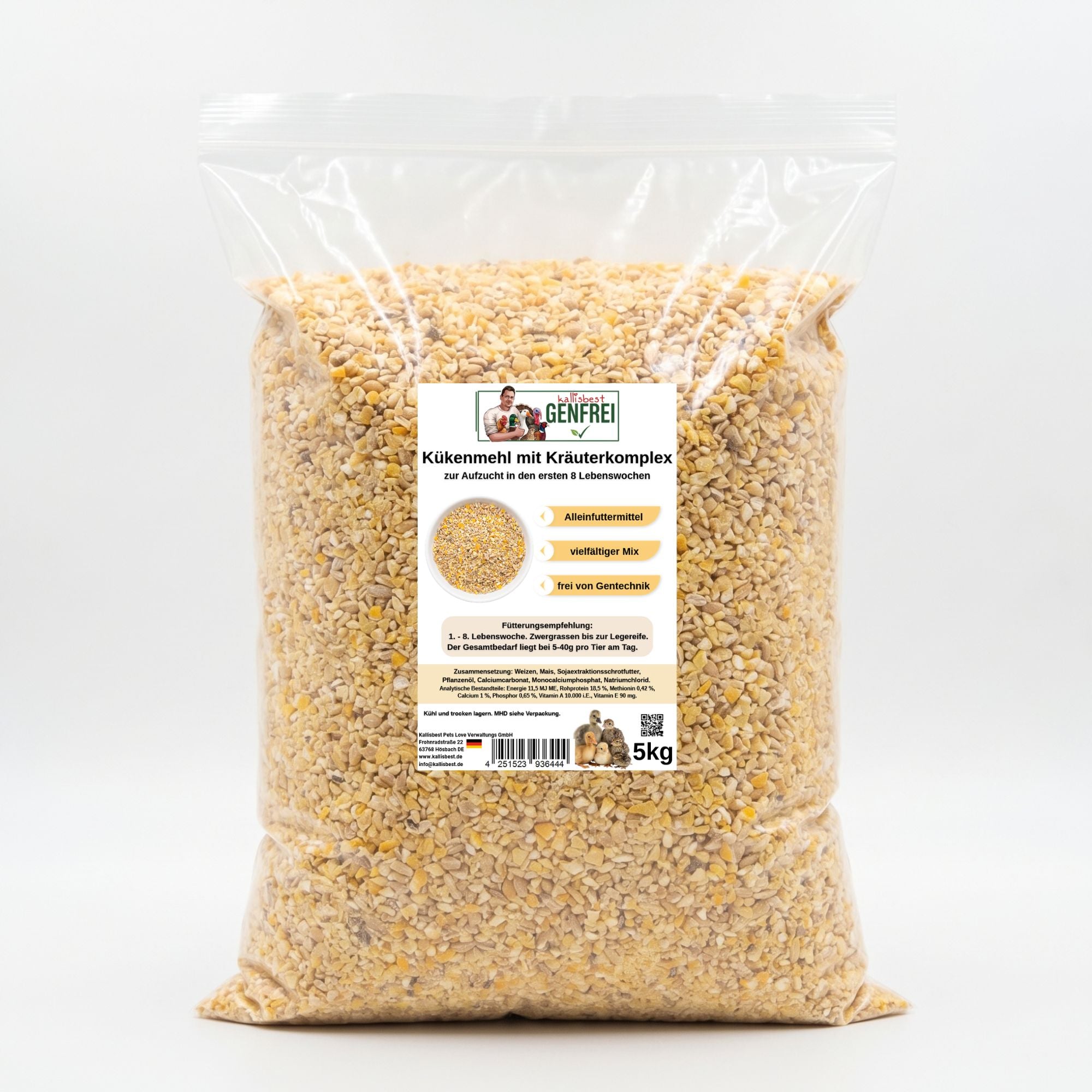 Kallisbest Küken-Starter-Set – Genfrei, komplett für die ersten 8 Lebenswochen