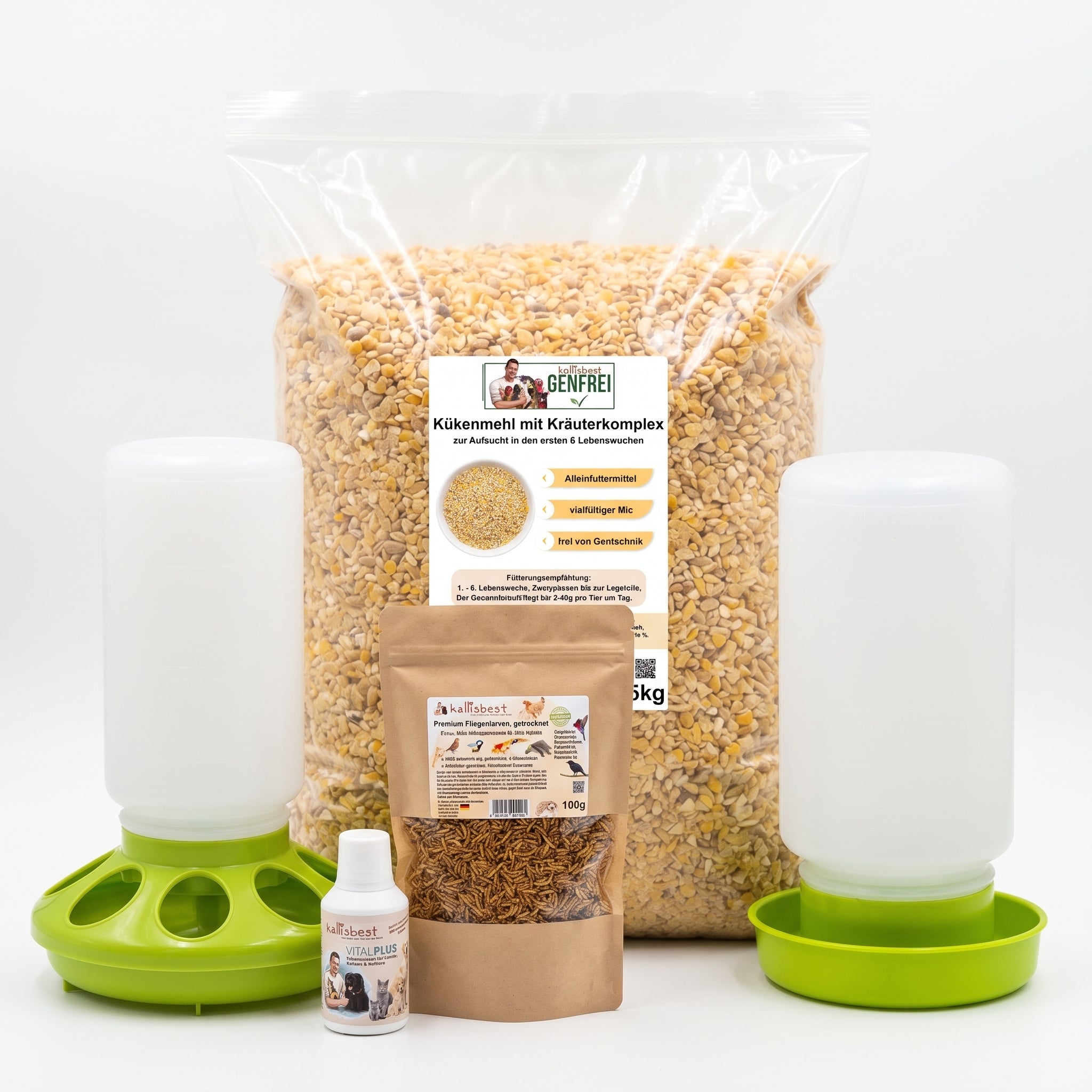 Kallisbest Küken-Starter-Set – Genfrei, komplett für die ersten 8 Lebenswochen