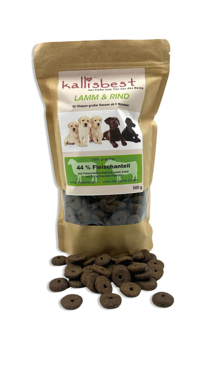 Neu! Lamm & Rind Welpenfutter für mittlere & große Rassen ab 6 Wochen - Kallisbest