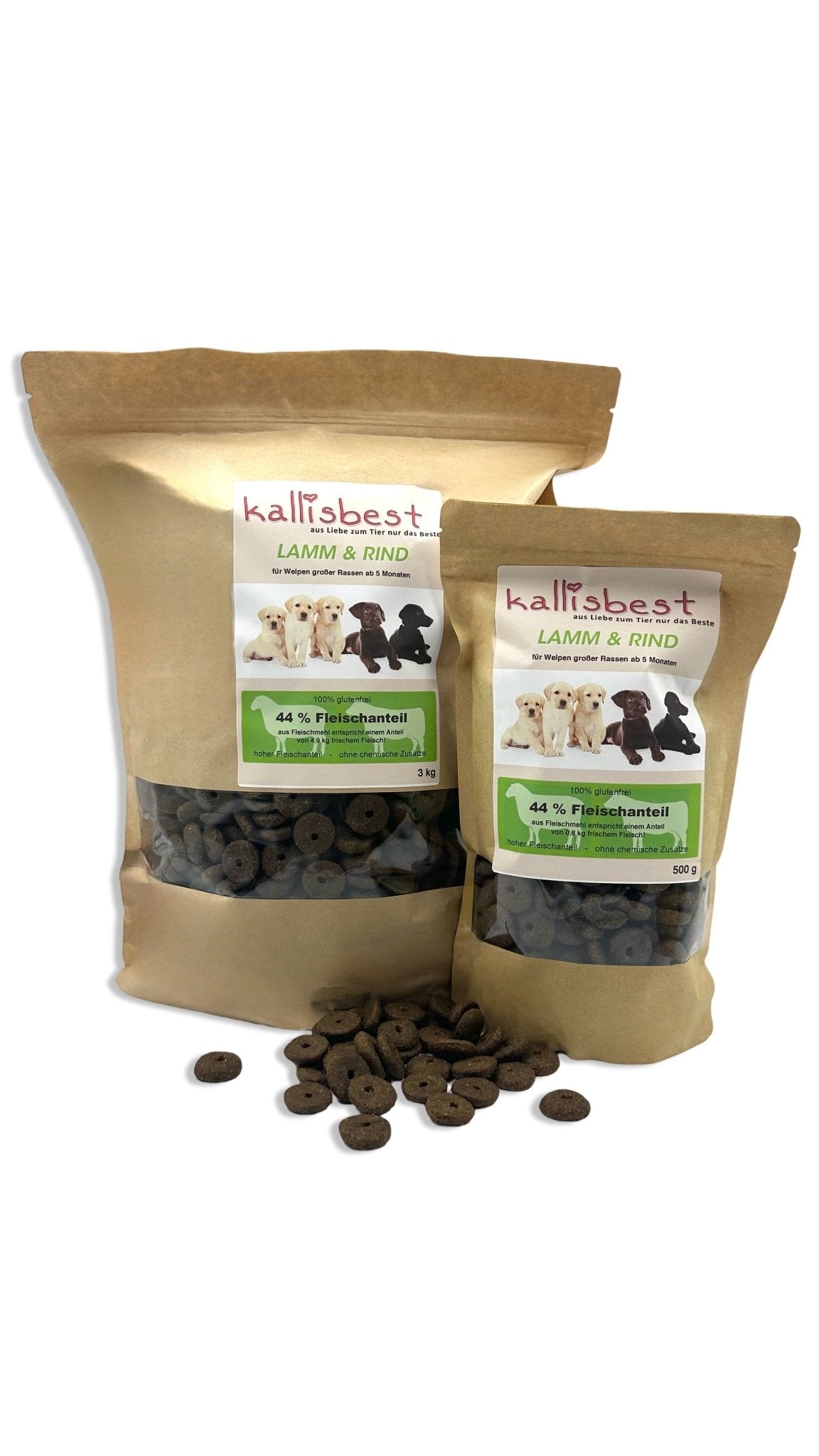 Neu! Lamm & Rind Welpenfutter für mittlere & große Rassen ab 6 Wochen - Kallisbest