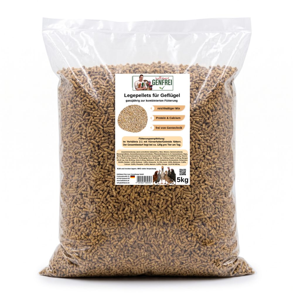 Laying pellets for poultry, year-round