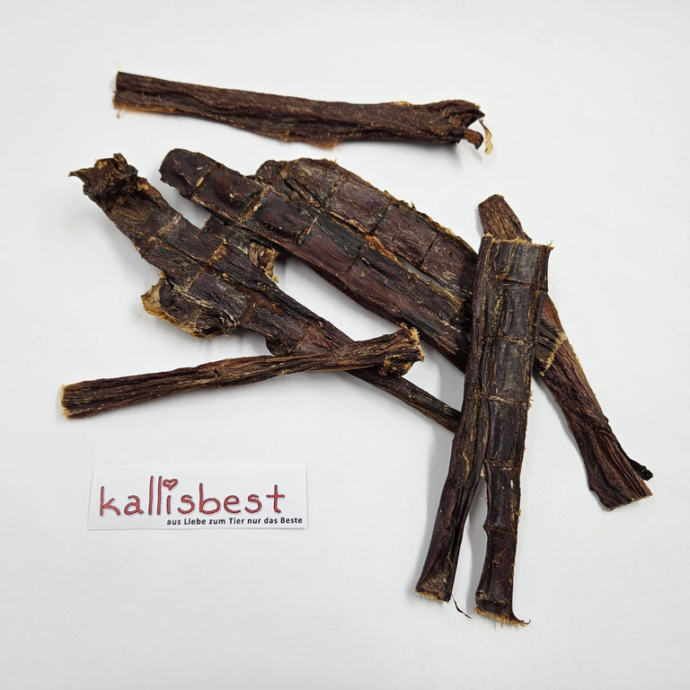 Pferde - Dörrfleisch ca. 15 cm Stücke schonend getrocknet im Ofen aus Deutschland - Kallisbest