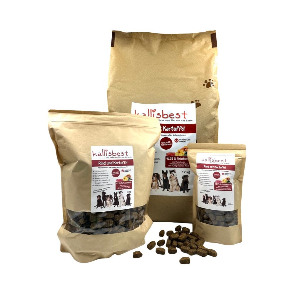 Rind mit Kartoffel Große Kroketten für Hunde - Kallisbest