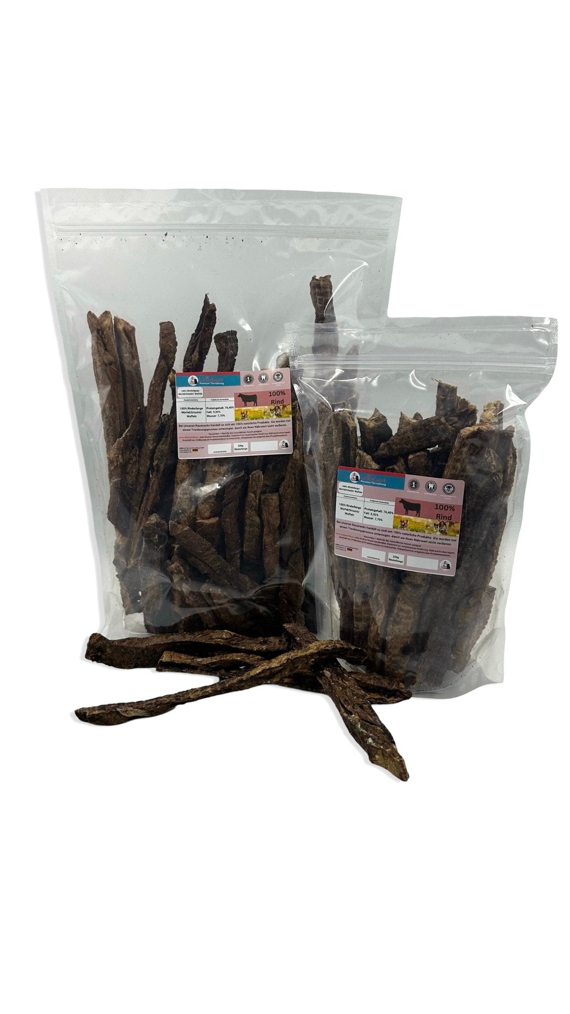 Rinderlunge in Stangenform 17 - 21cm lang Kauartikel 100 % Rind, aus Deutschland - Kallisbest