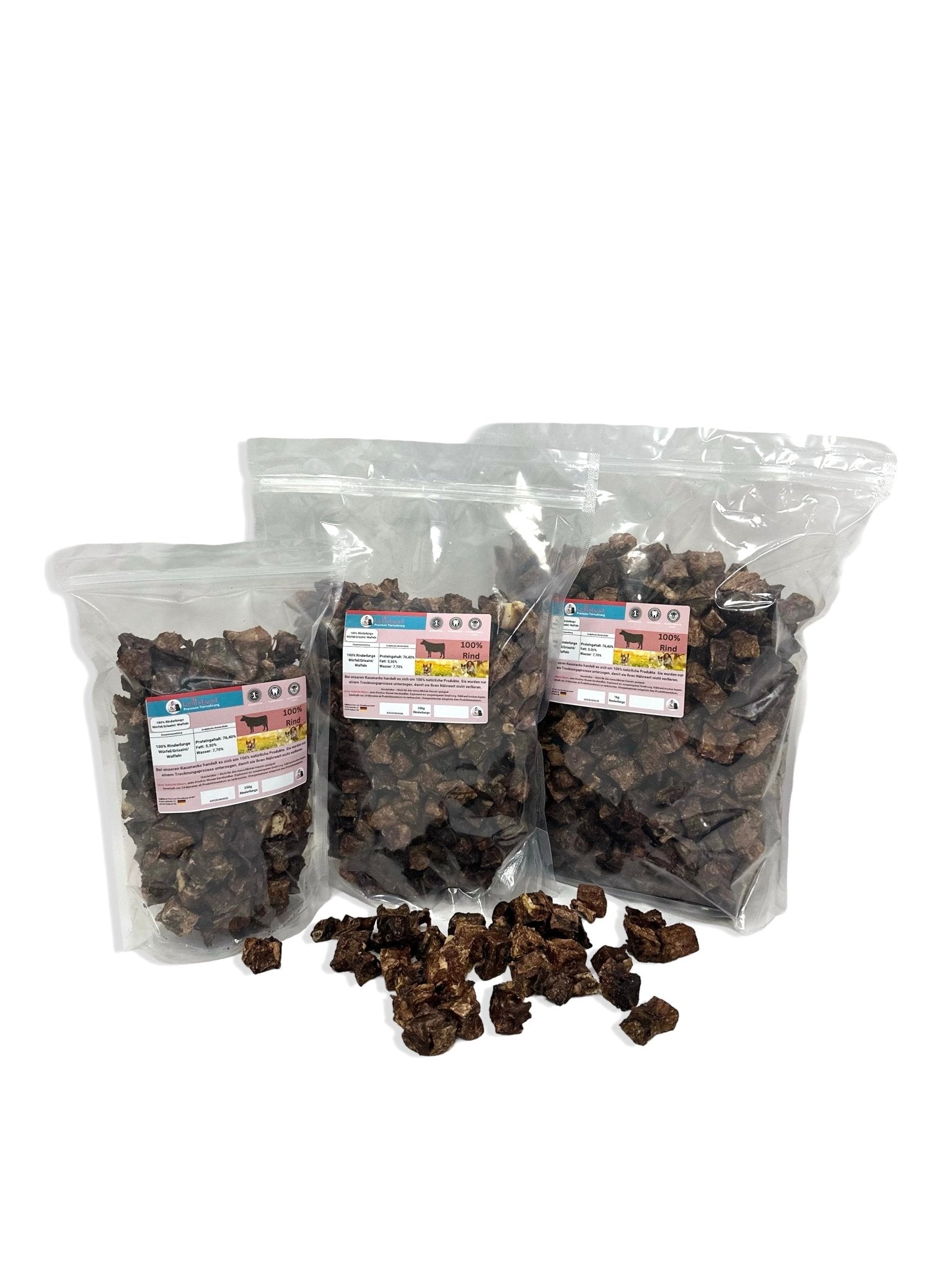 Rinderlungen Häppchen, getrockneter Kauartikel aus 100 % Rind, von Deutschland - Kallisbest