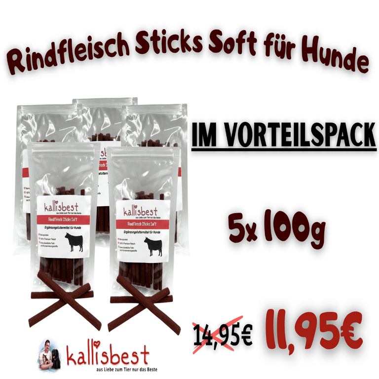 Rindfleisch Sticks Soft 100g - Kallisbest