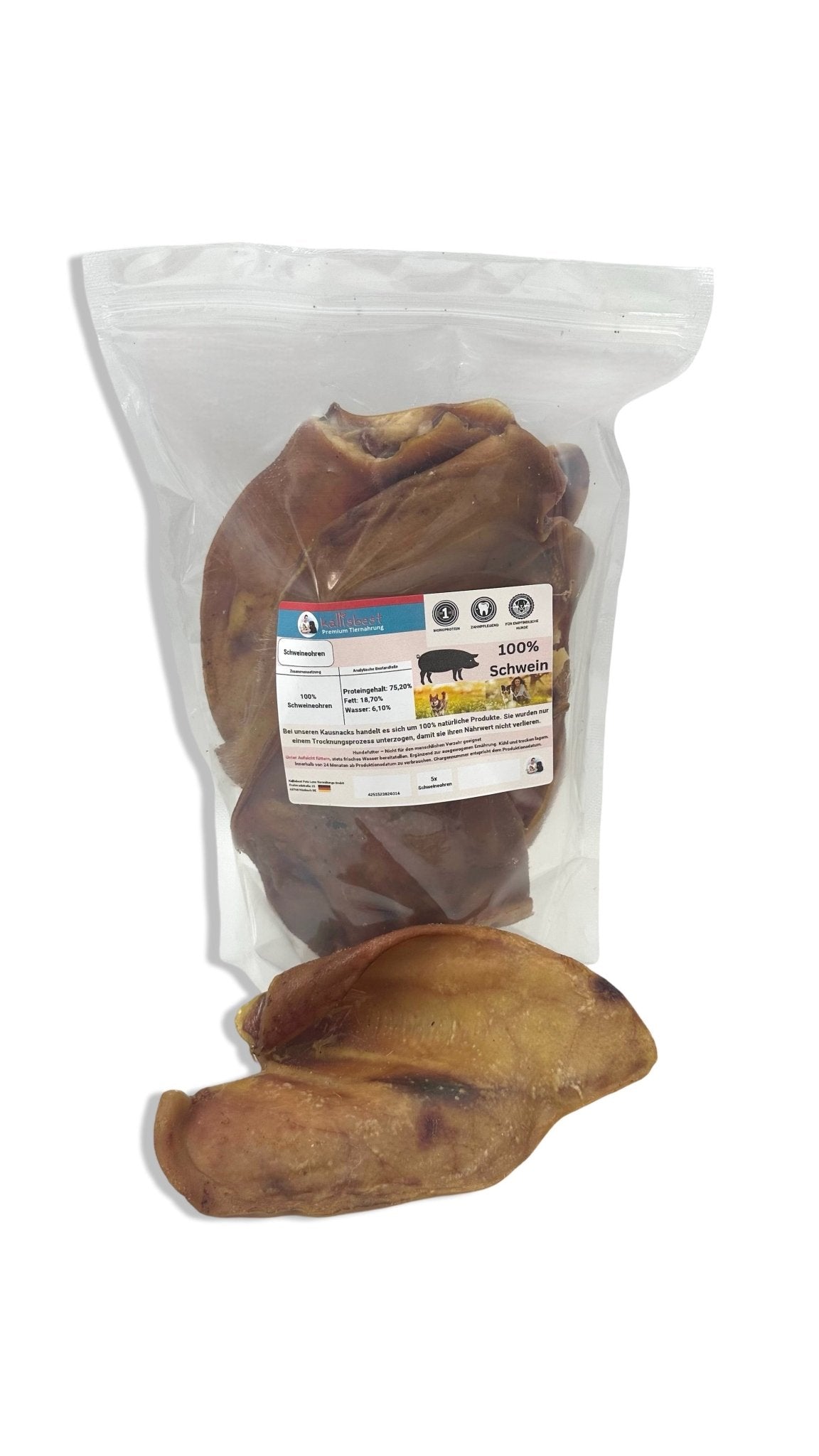 Schweineohren kleine und Große ab 2 Stück - 10 Stück , Made in Germany - Kallisbest