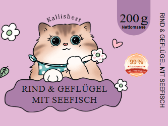 Rind & Geflügel mit Seefisch für Katzen - Kallisbest