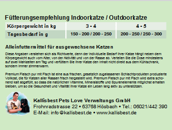 Premiumfleisch pur mit Fisch für Katzen - Kallisbest