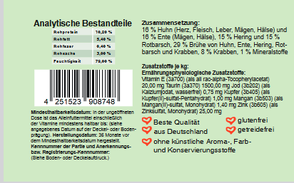Premiumfleisch pur mit Fisch für Katzen - Kallisbest
