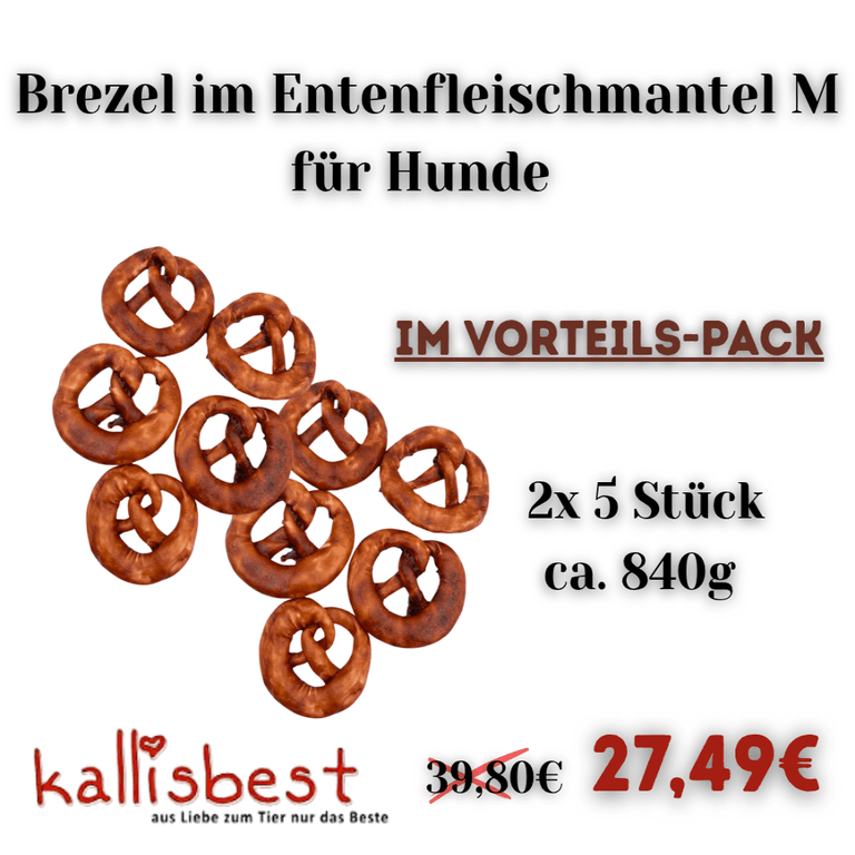 Brezel im Entenfleischmantel, auch im Vorteils - Doppelpack - Kallisbest