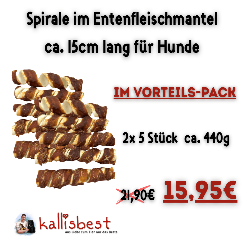 Spirale im Entenfleischmantel ca. 15 cm lose - Kallisbest