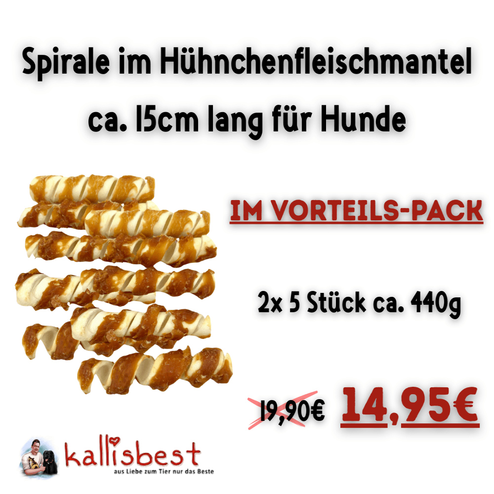 Spirale im Hühnchenfleischmantel ca: 15 cm - Kallisbest