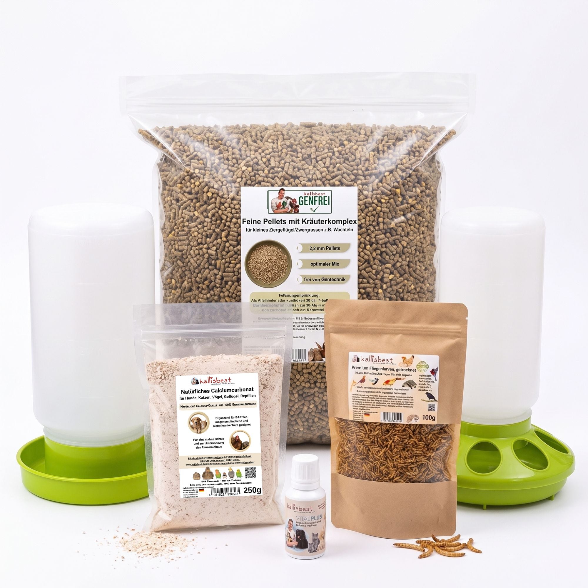 Kallisbest Wachtel-Starter-Set – Genfrei, für Wachteln & Zwergrassen
