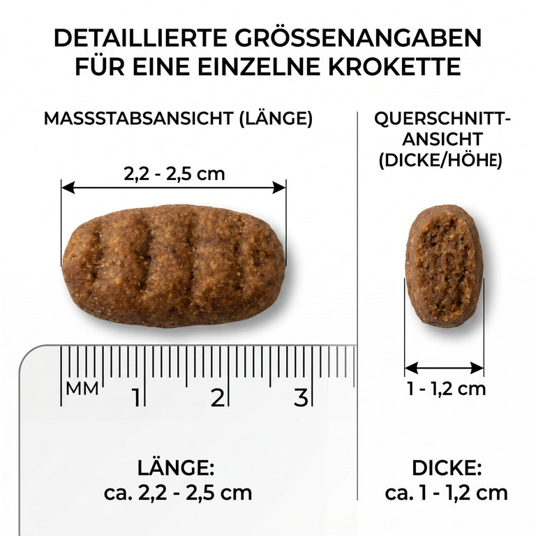 Rind mit Kartoffel große Kroketten für Hunde – 41% Rindfleischmehl, getreidefrei
