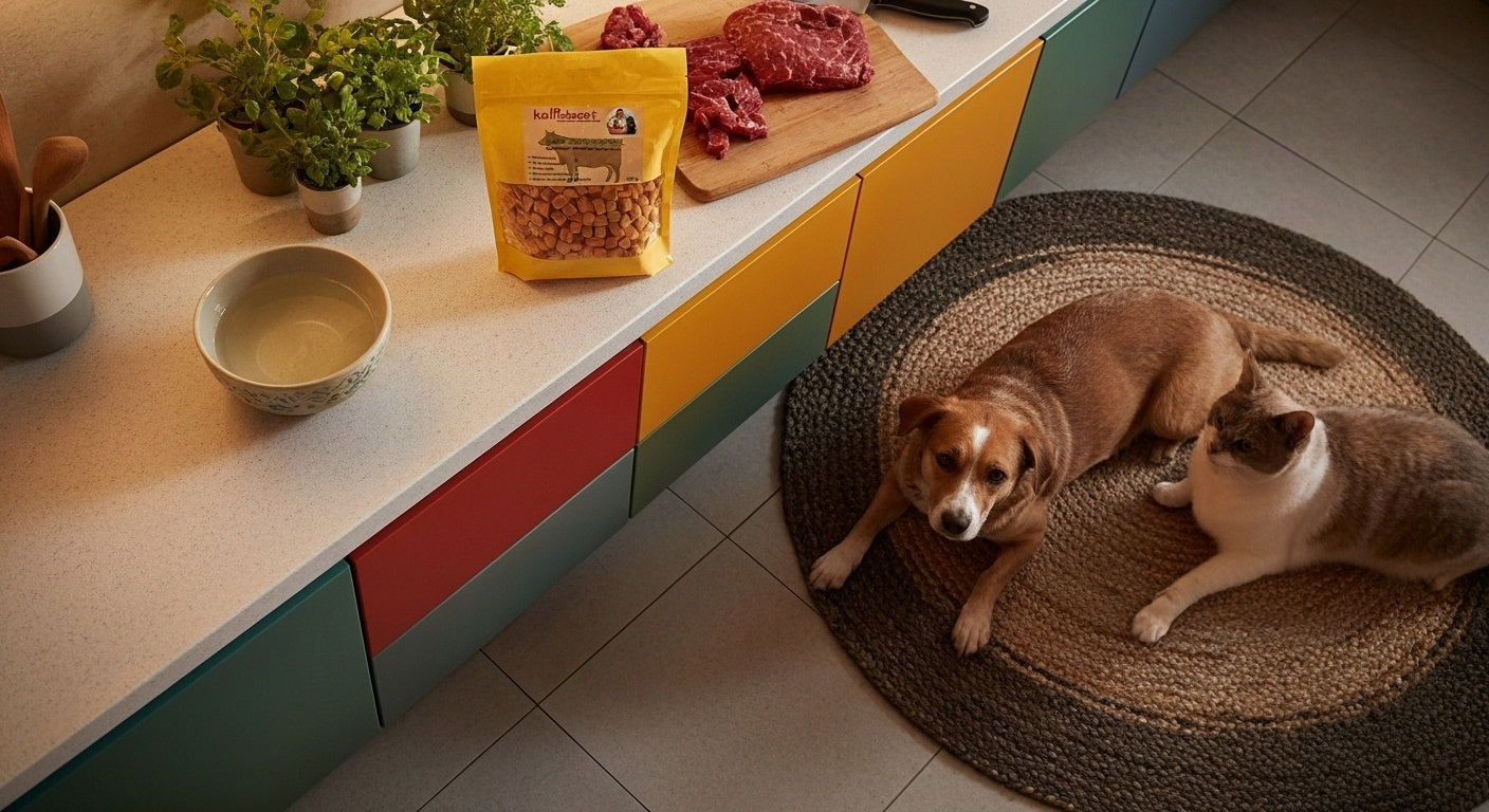 Soft Beef Cubes for Dogs & Cats, Grain-Free, 200g,